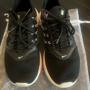 Nike Black Sneakers with White Sole